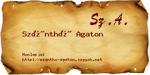 Szánthó Agaton névjegykártya